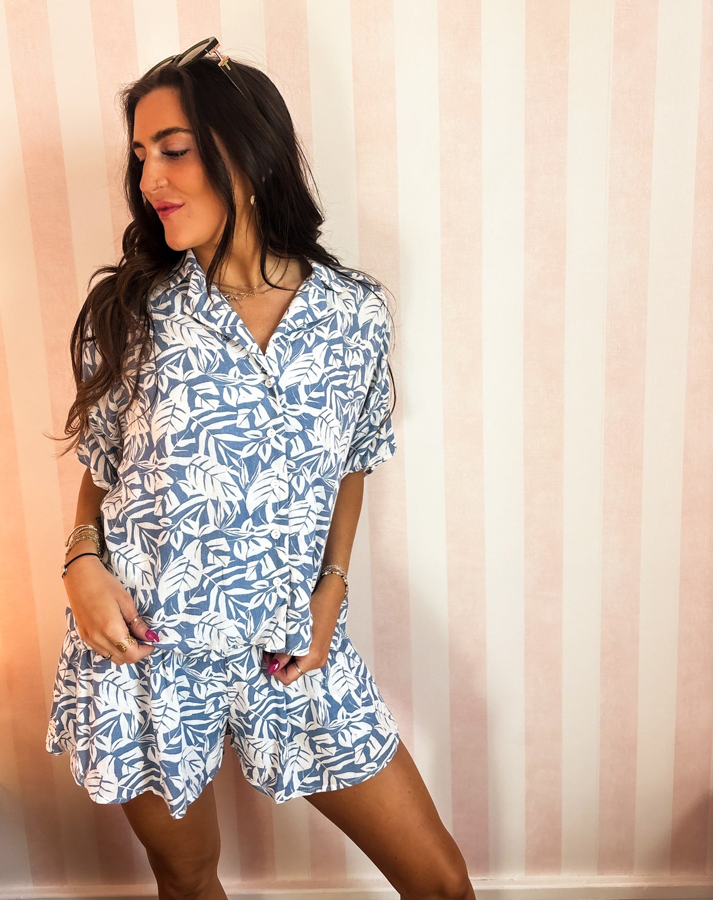 Coastal Cool Button Down Short Set
