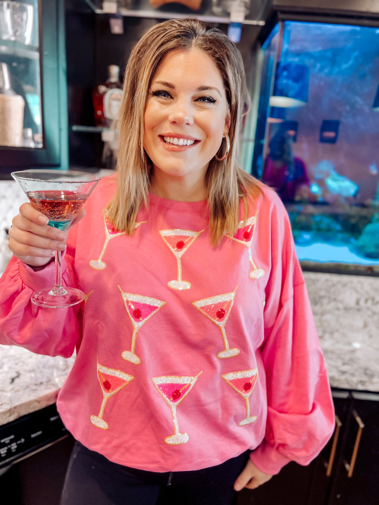 Sequin Martini Sweatshirt
