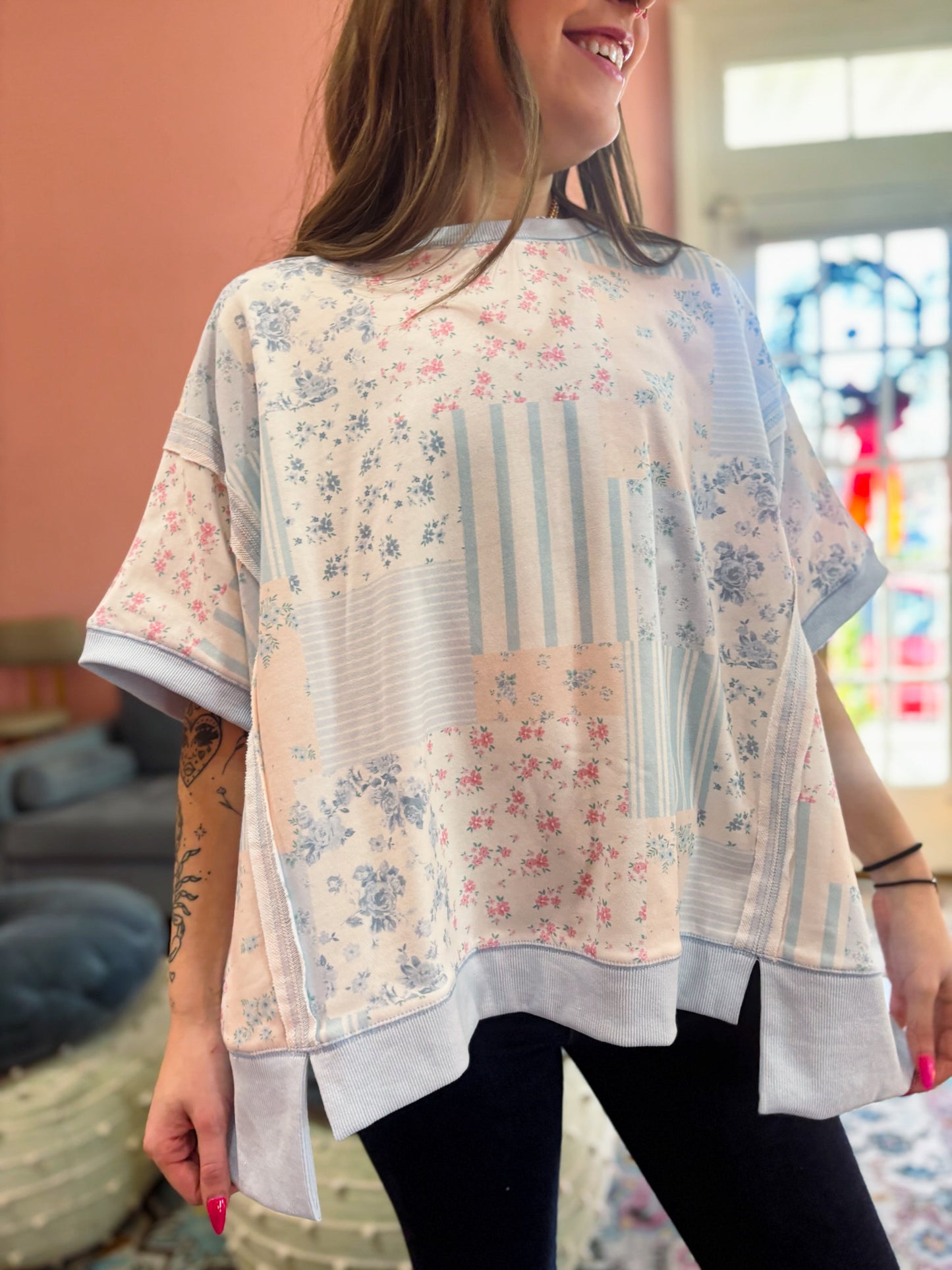 Bluebell Patchwork Top