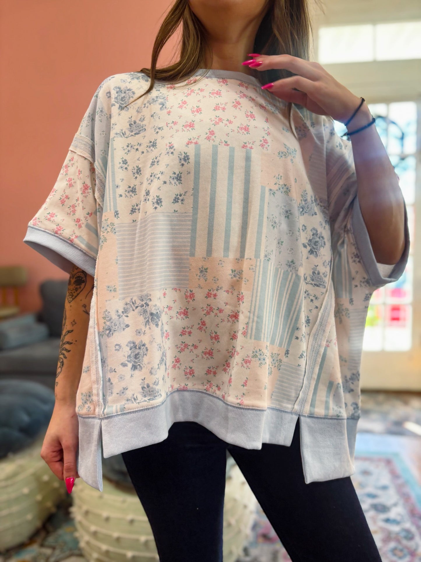 Bluebell Patchwork Top