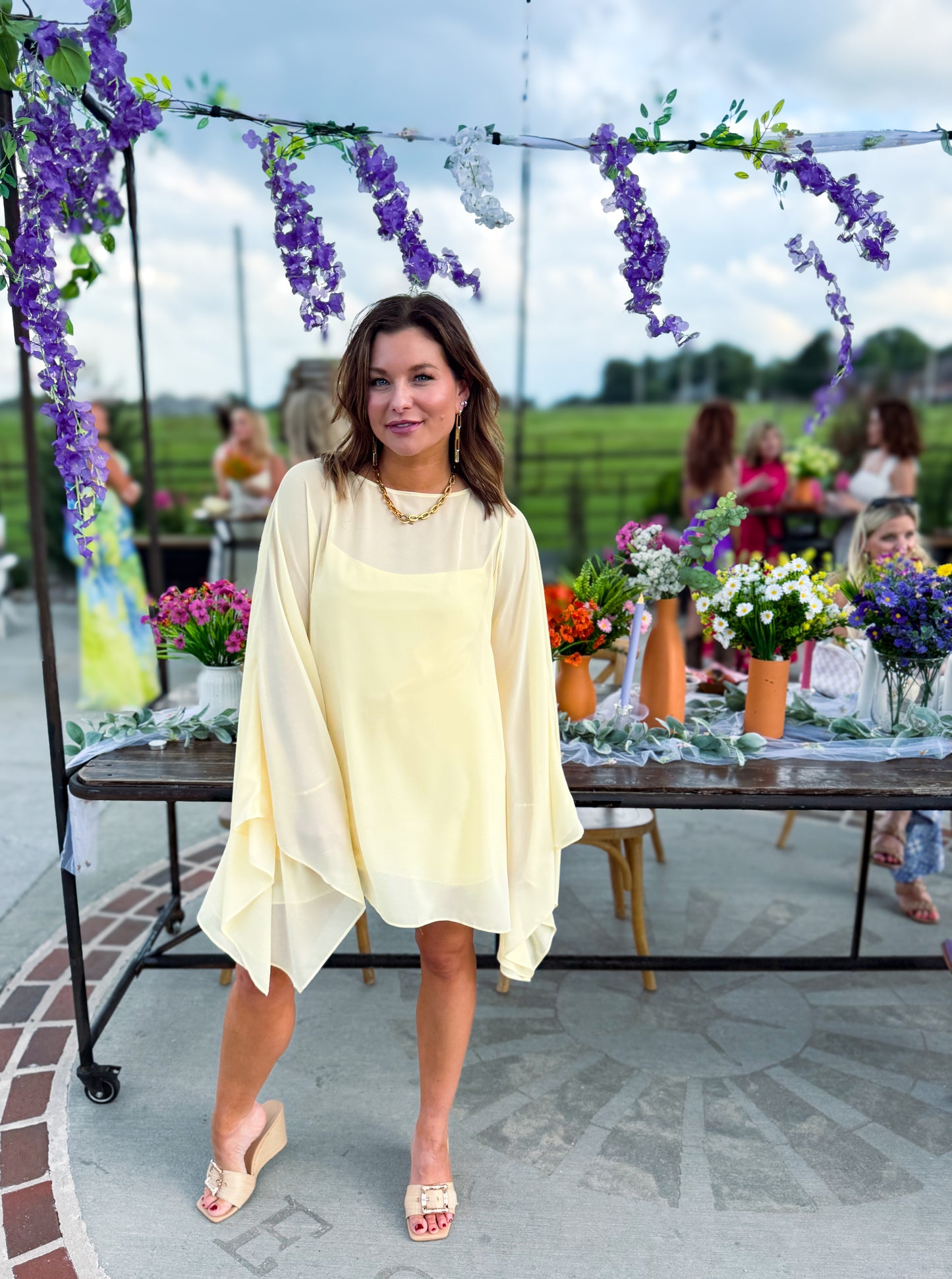 Olsen Mini Dress Pale Yellow