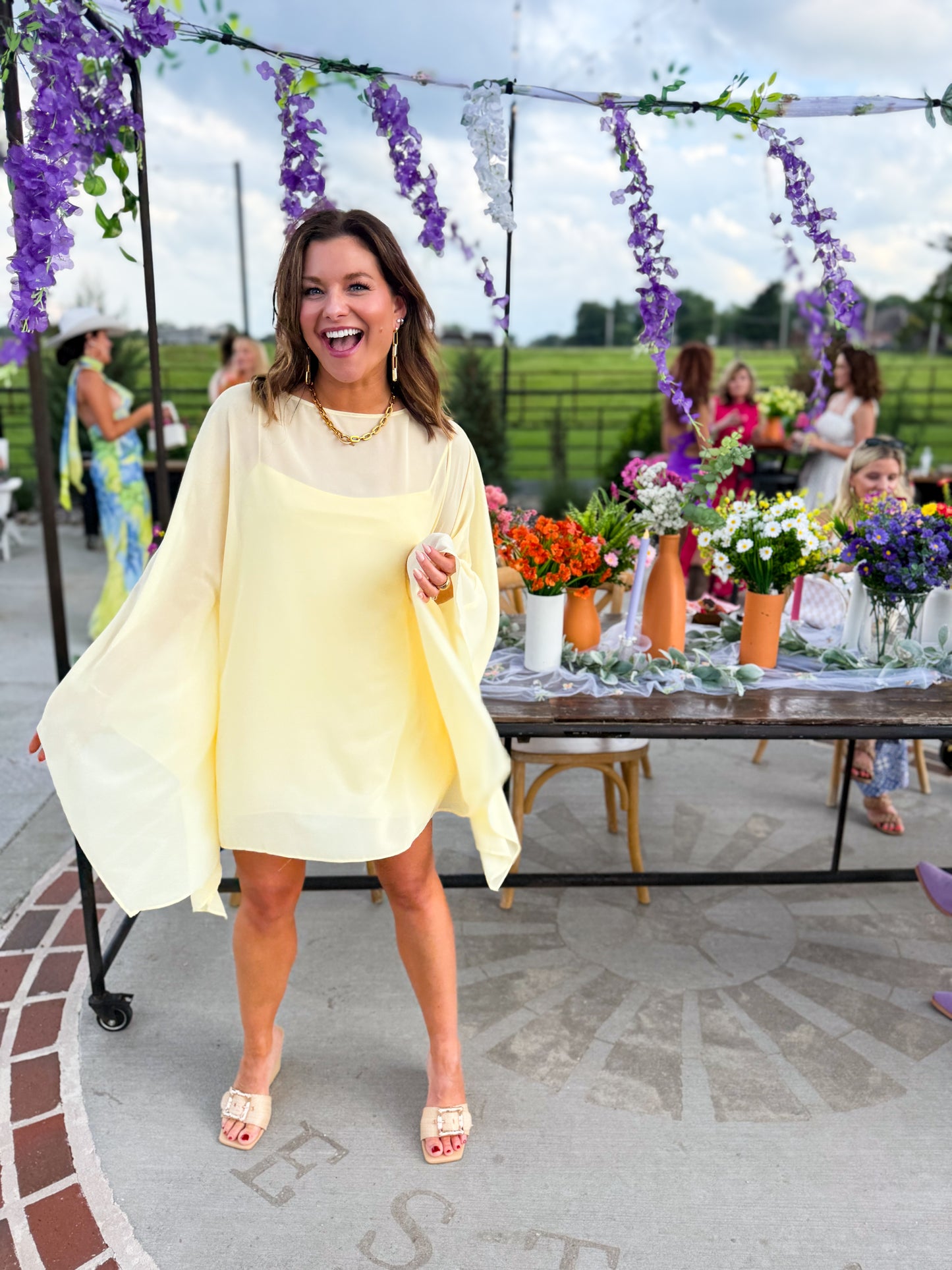 Olsen Mini Dress Pale Yellow
