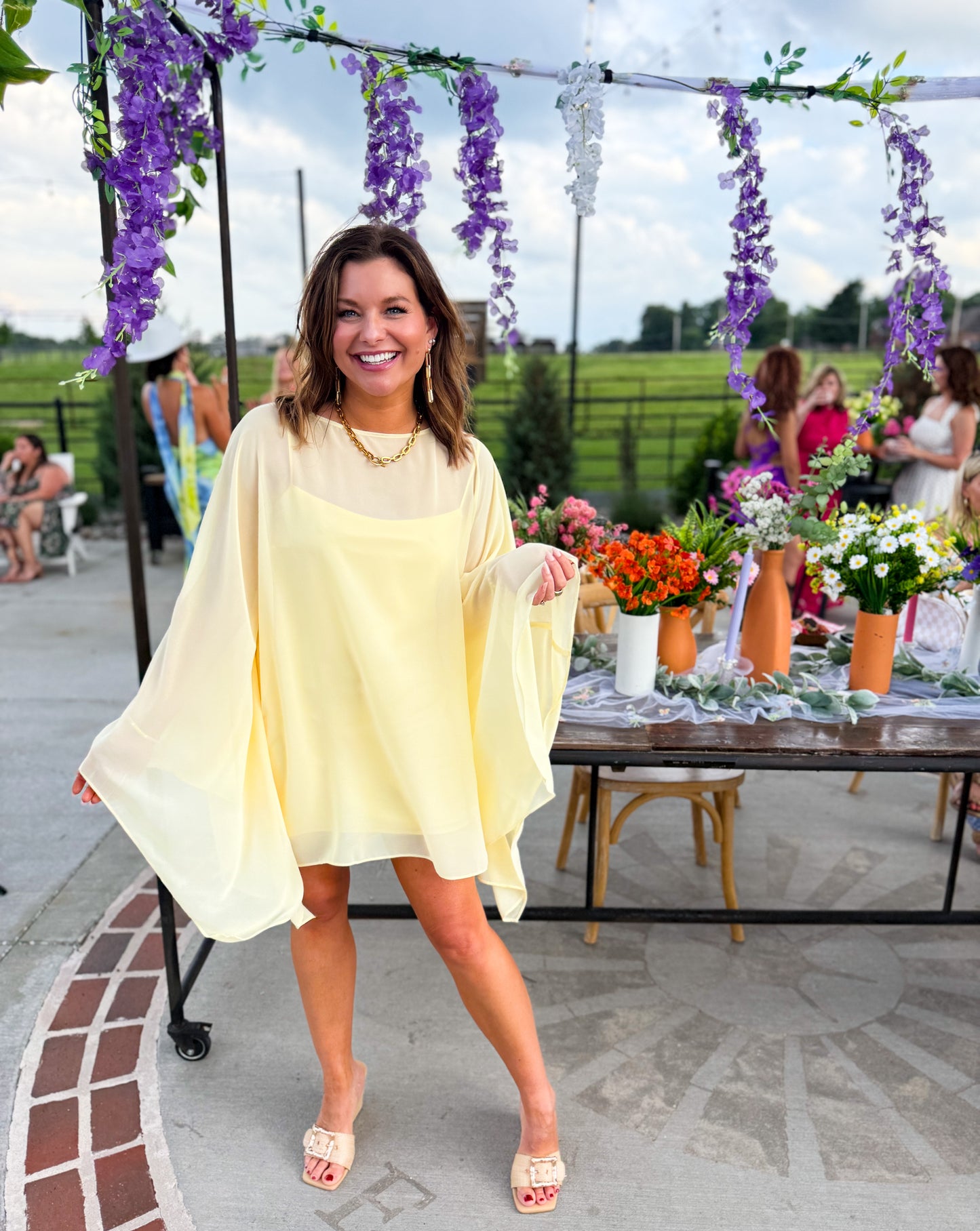 Olsen Mini Dress Pale Yellow