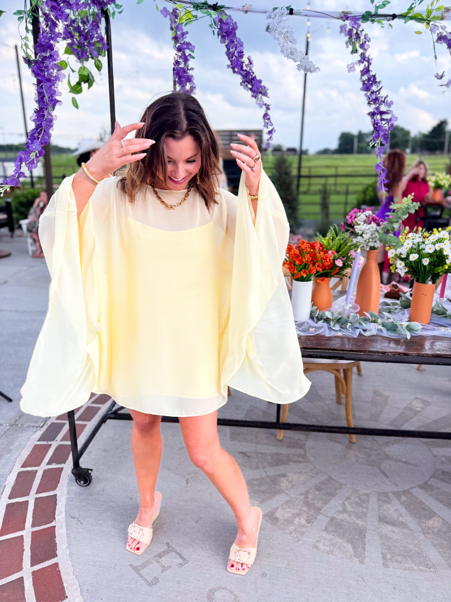 Olsen Mini Dress Pale Yellow