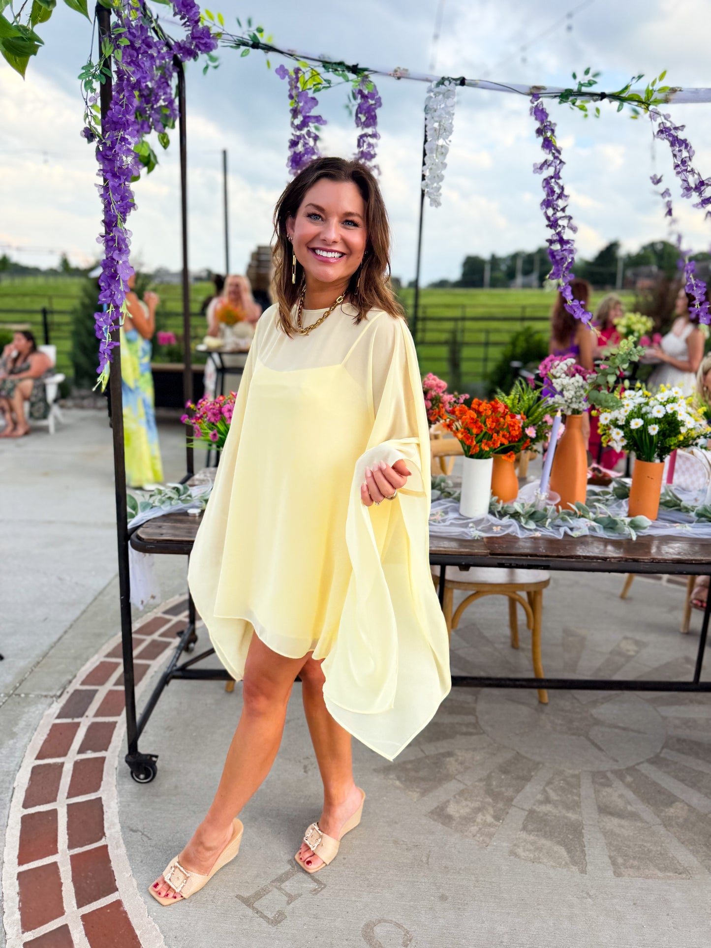 Olsen Mini Dress Pale Yellow
