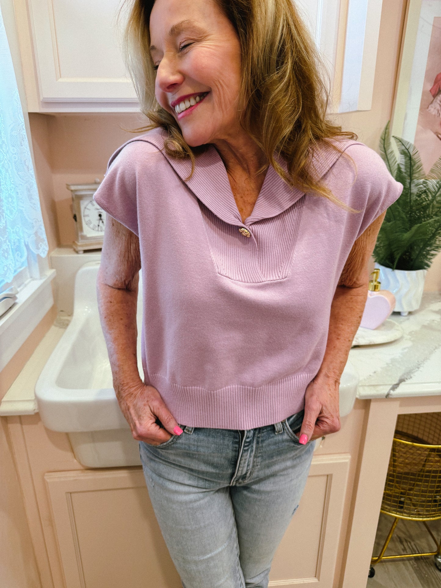 Bloom Sailor Knit Top