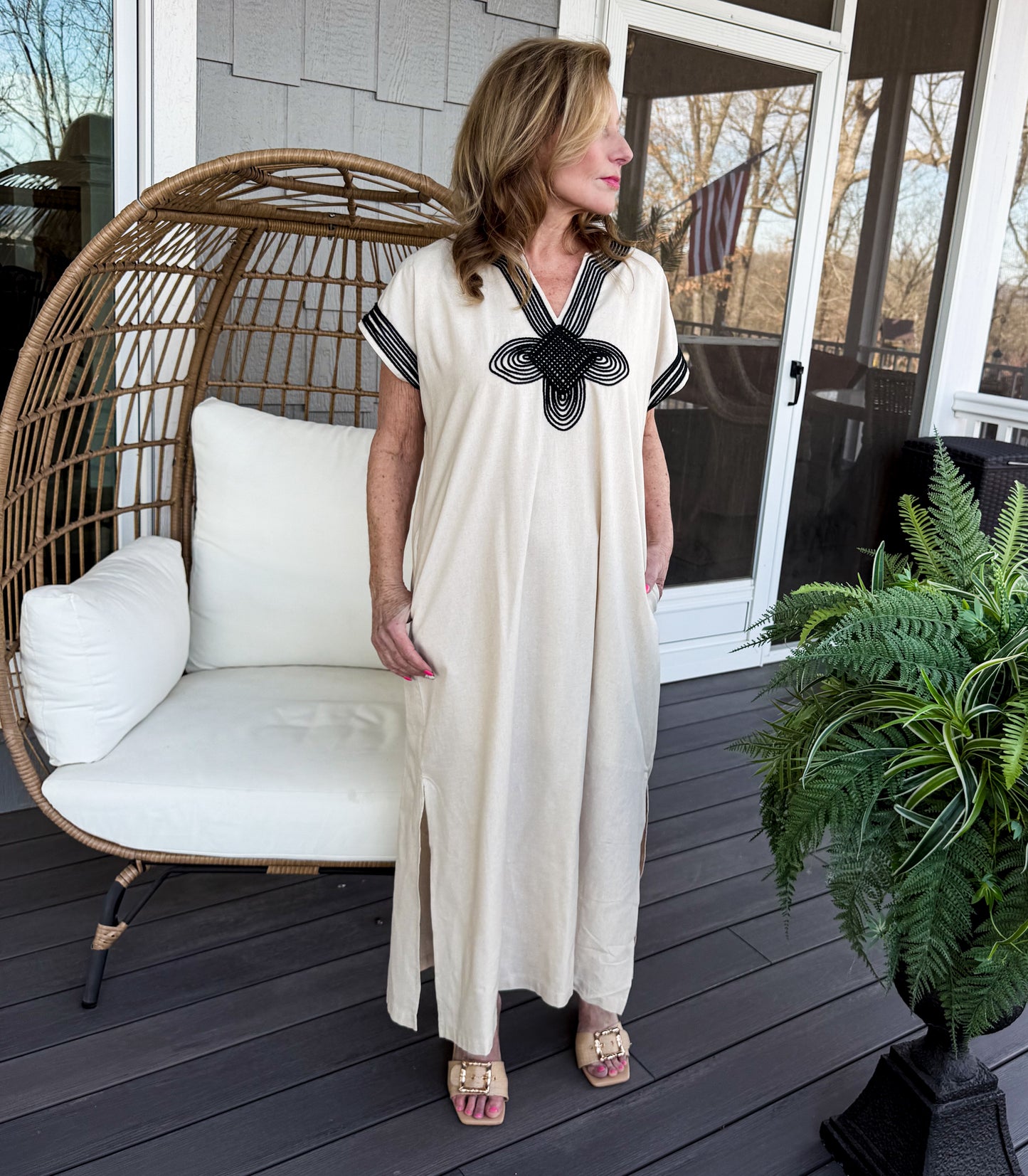 Drew Linen Midi Dress