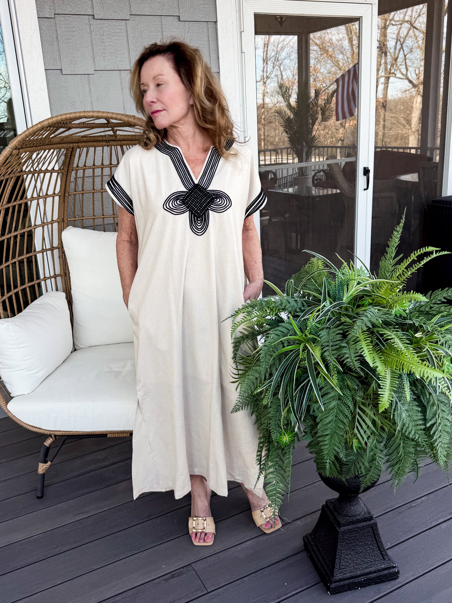 Drew Linen Midi Dress
