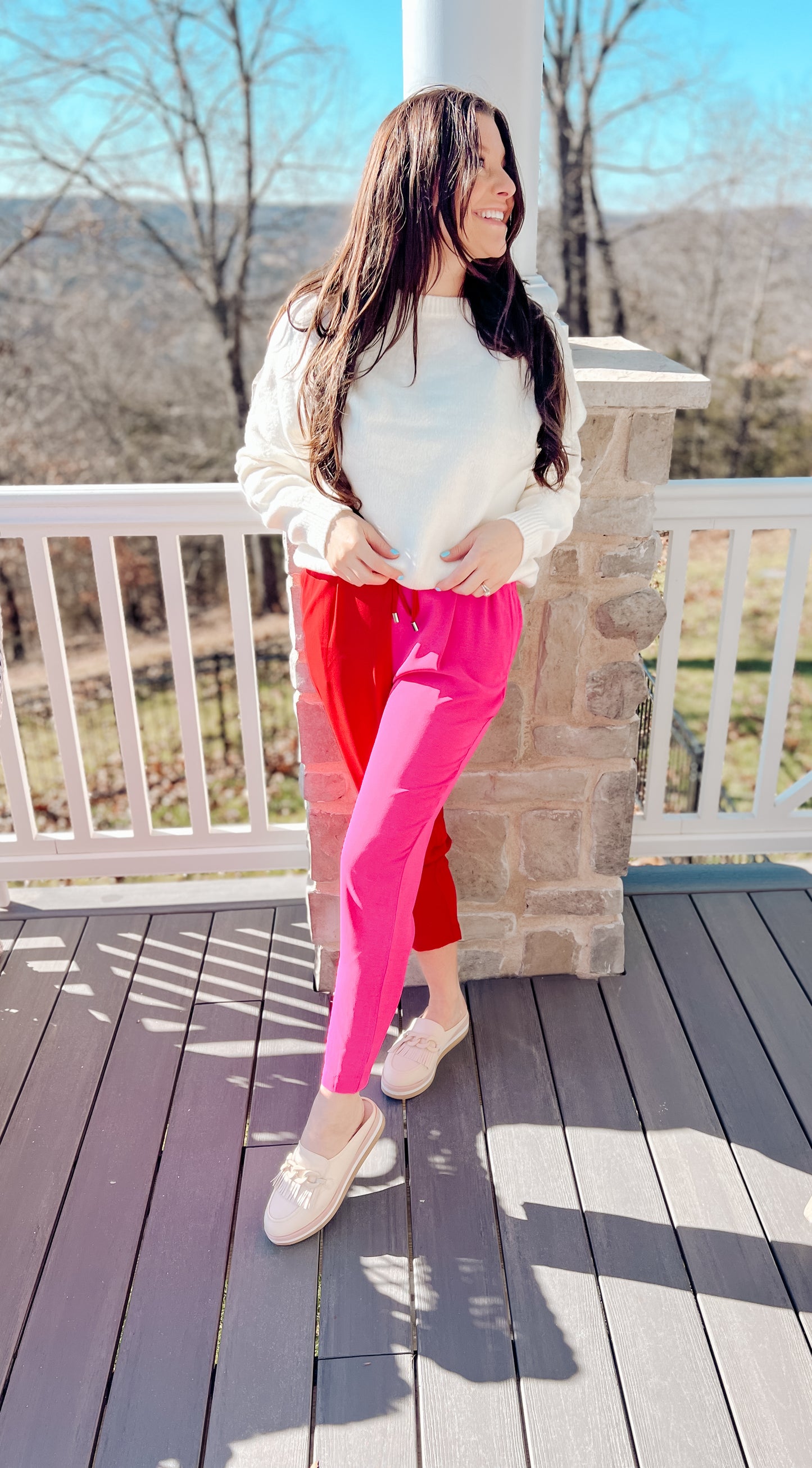 A Love Story Color Block Trousers
