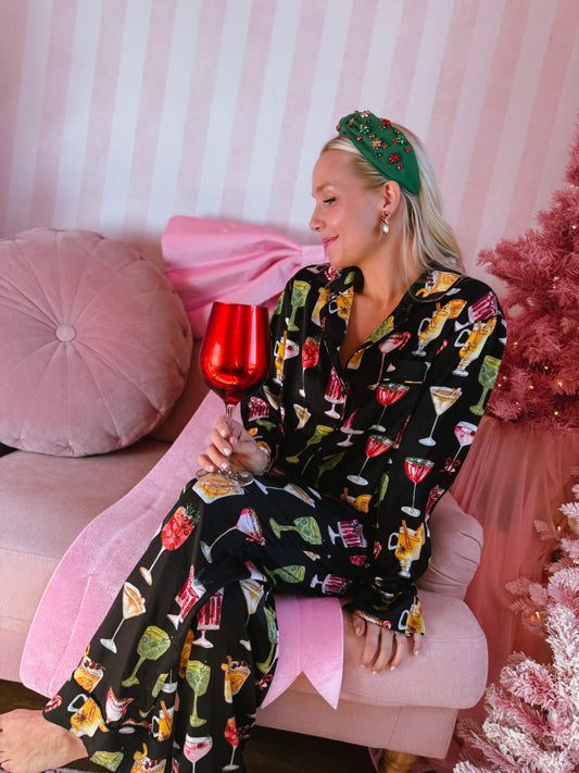 Holiday Cocktails Silky Classic PJ Set