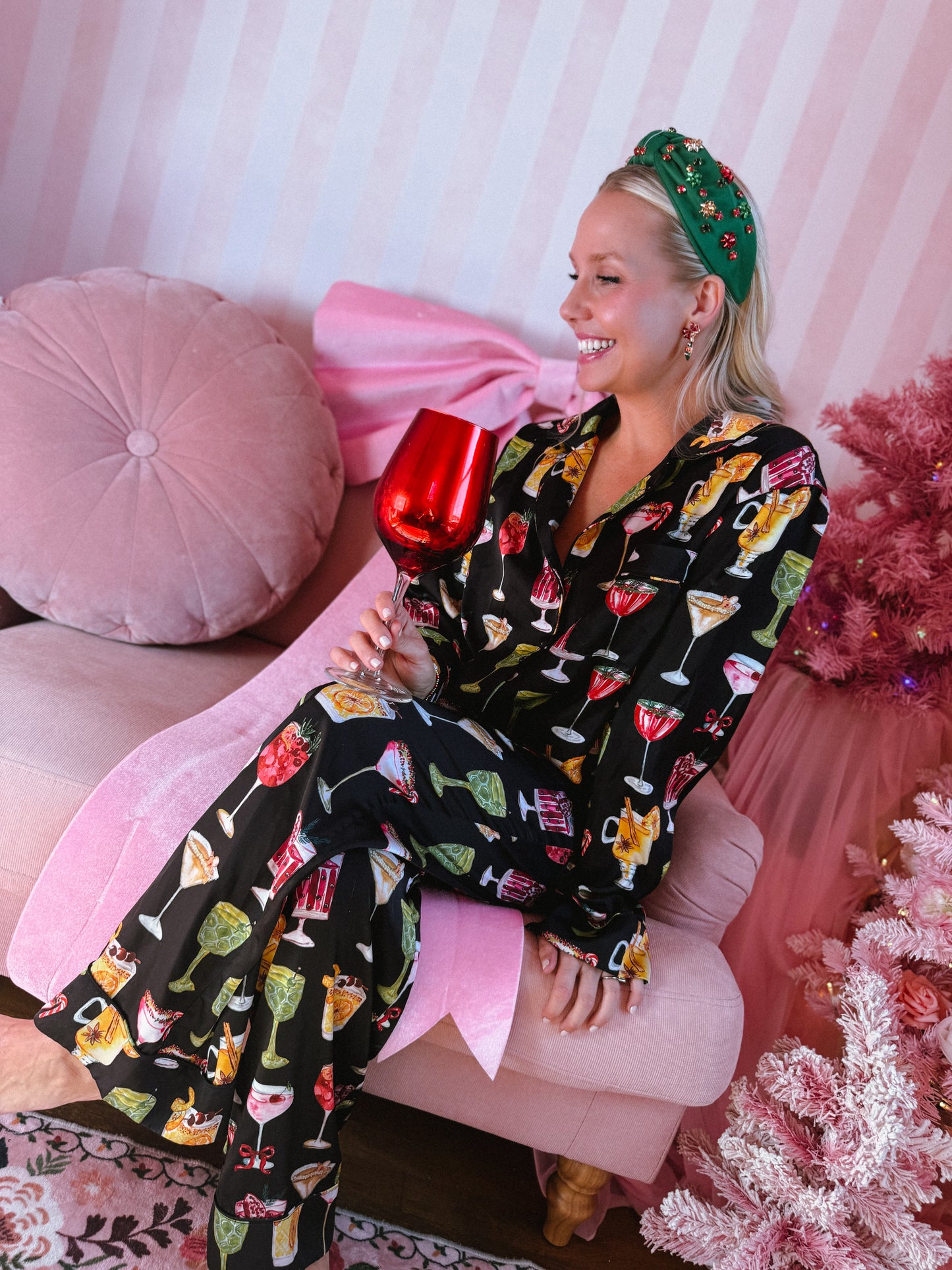 Holiday Cocktails Silky Classic PJ Set