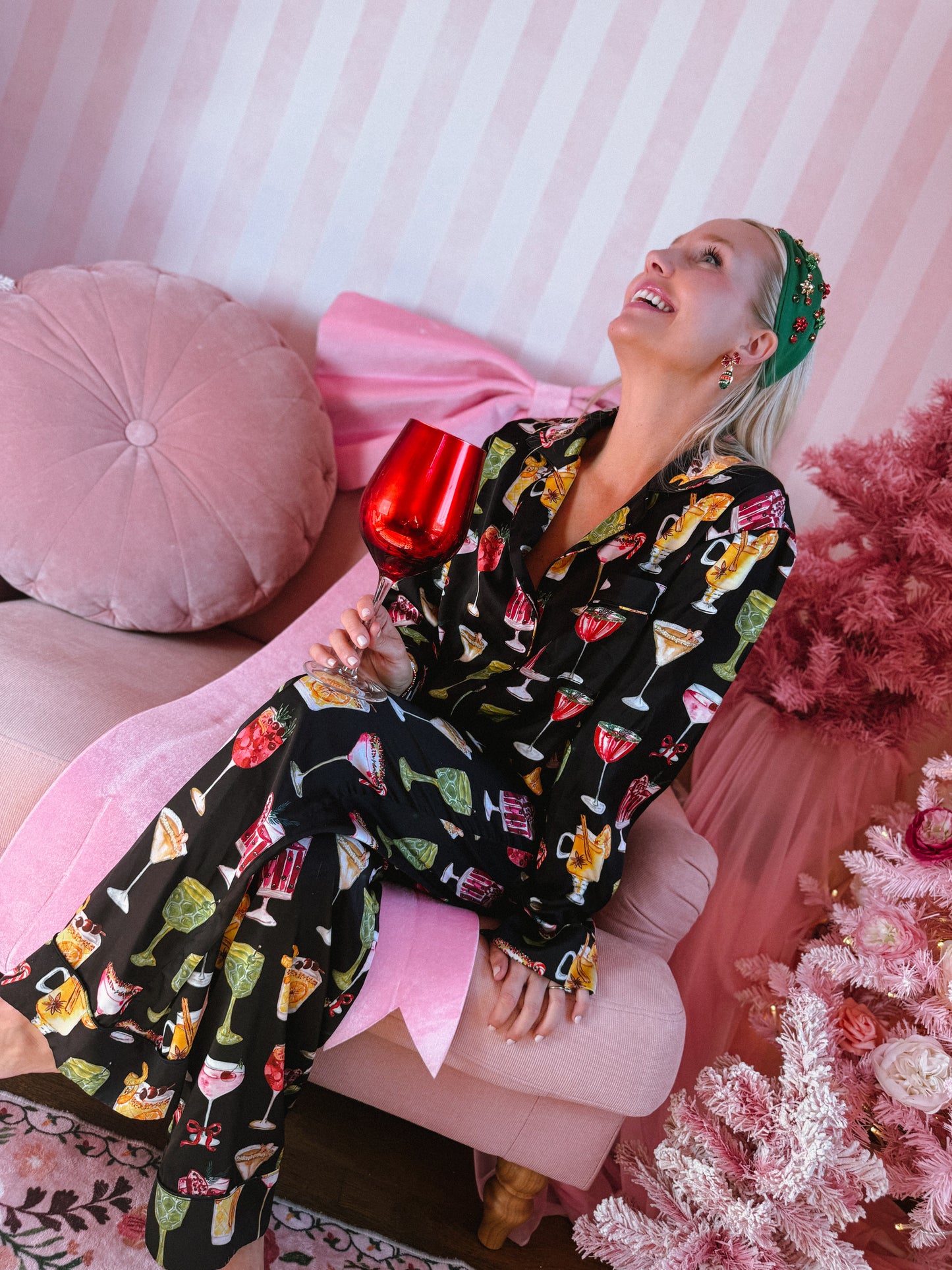 Holiday Cocktails Silky Classic PJ Set