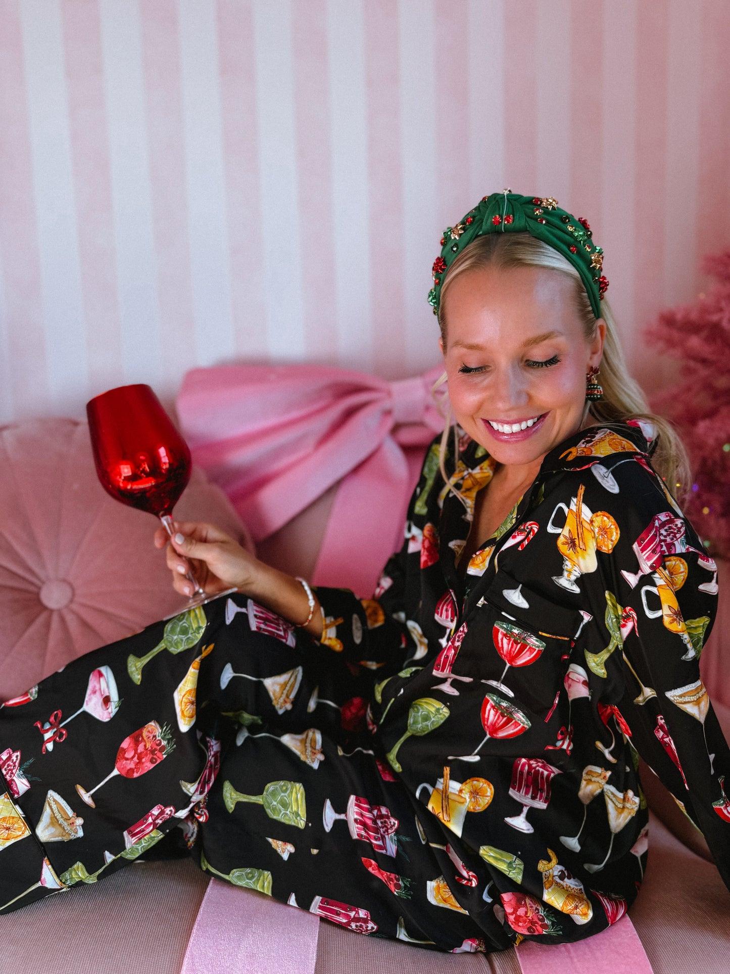 Holiday Cocktails Silky Classic PJ Set
