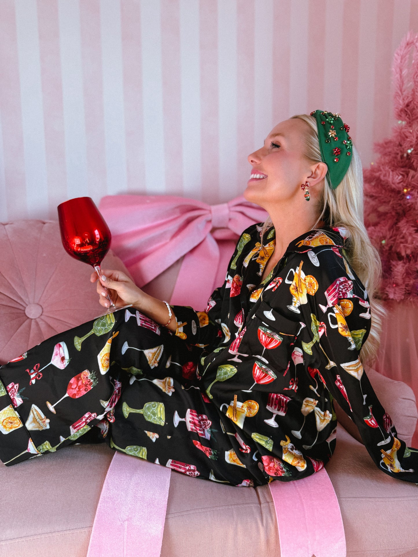 Holiday Cocktails Silky Classic PJ Set