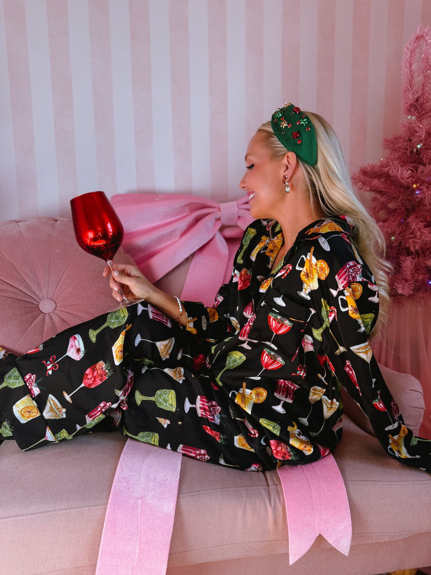 Holiday Cocktails Silky Classic PJ Set