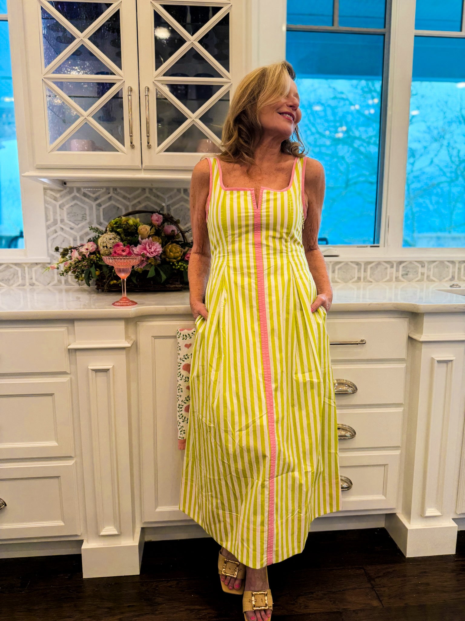 a line midi dress in limoncello tourdelust on LTK