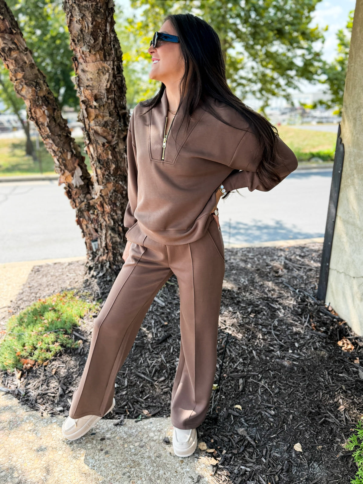 Elan Mocha Pullover
