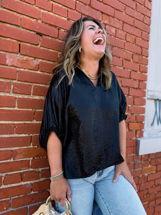 City Lights Black Blouse