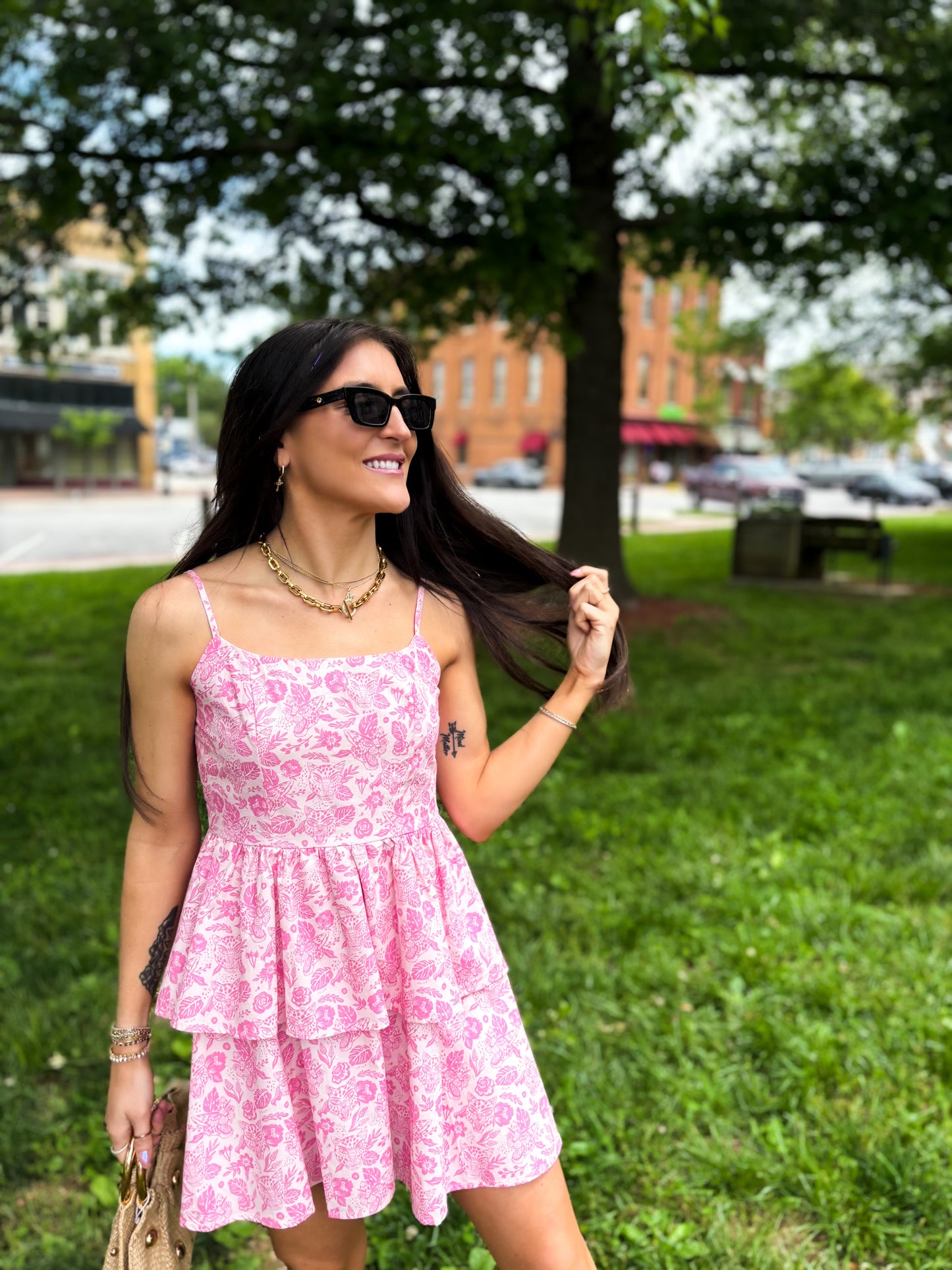 Pink Leopard Mini Dress