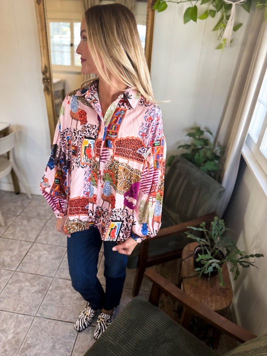 Gerbera Salon Rose Blouse