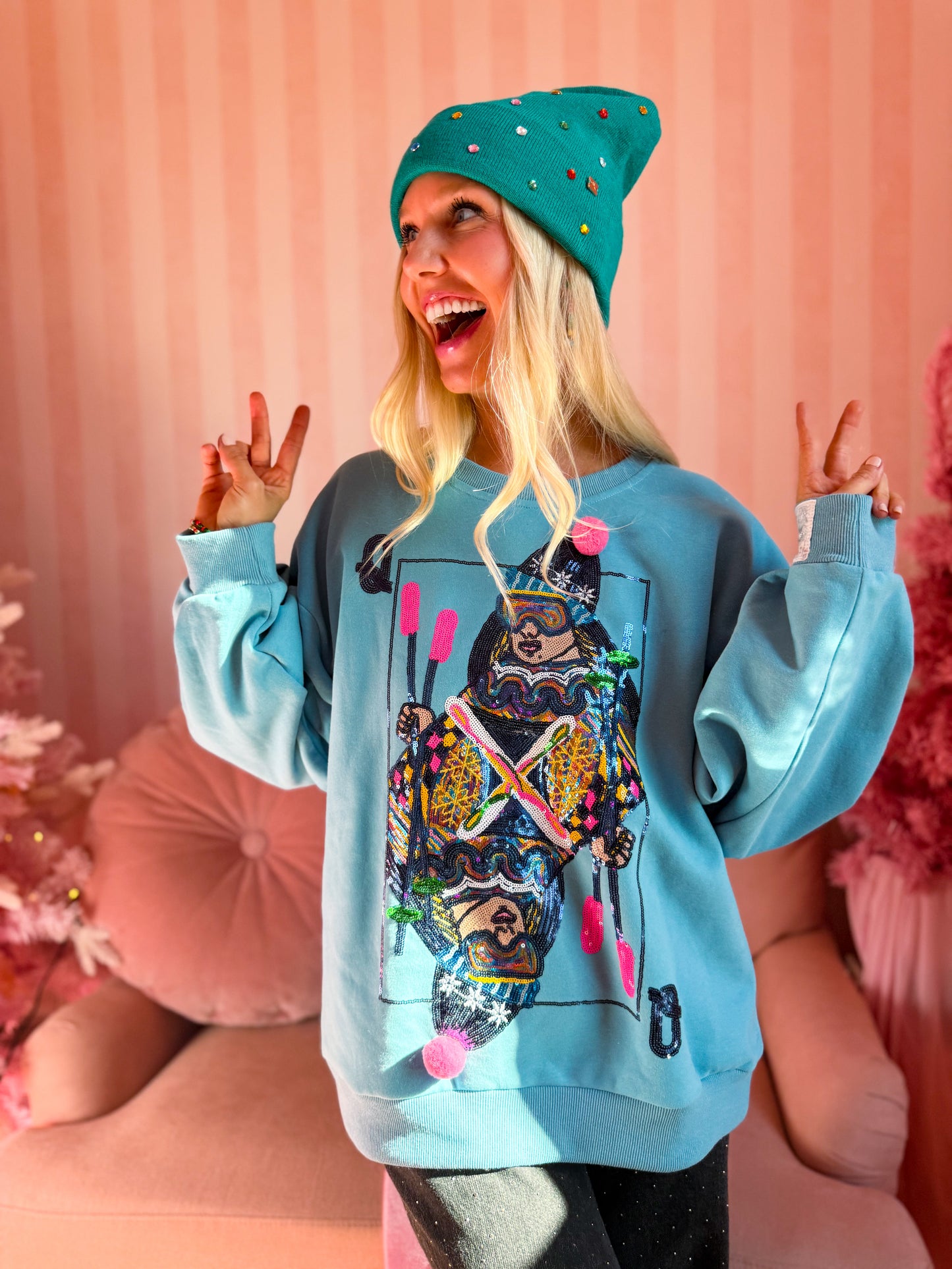 Aqua Ski QOS Card Sweatshirt