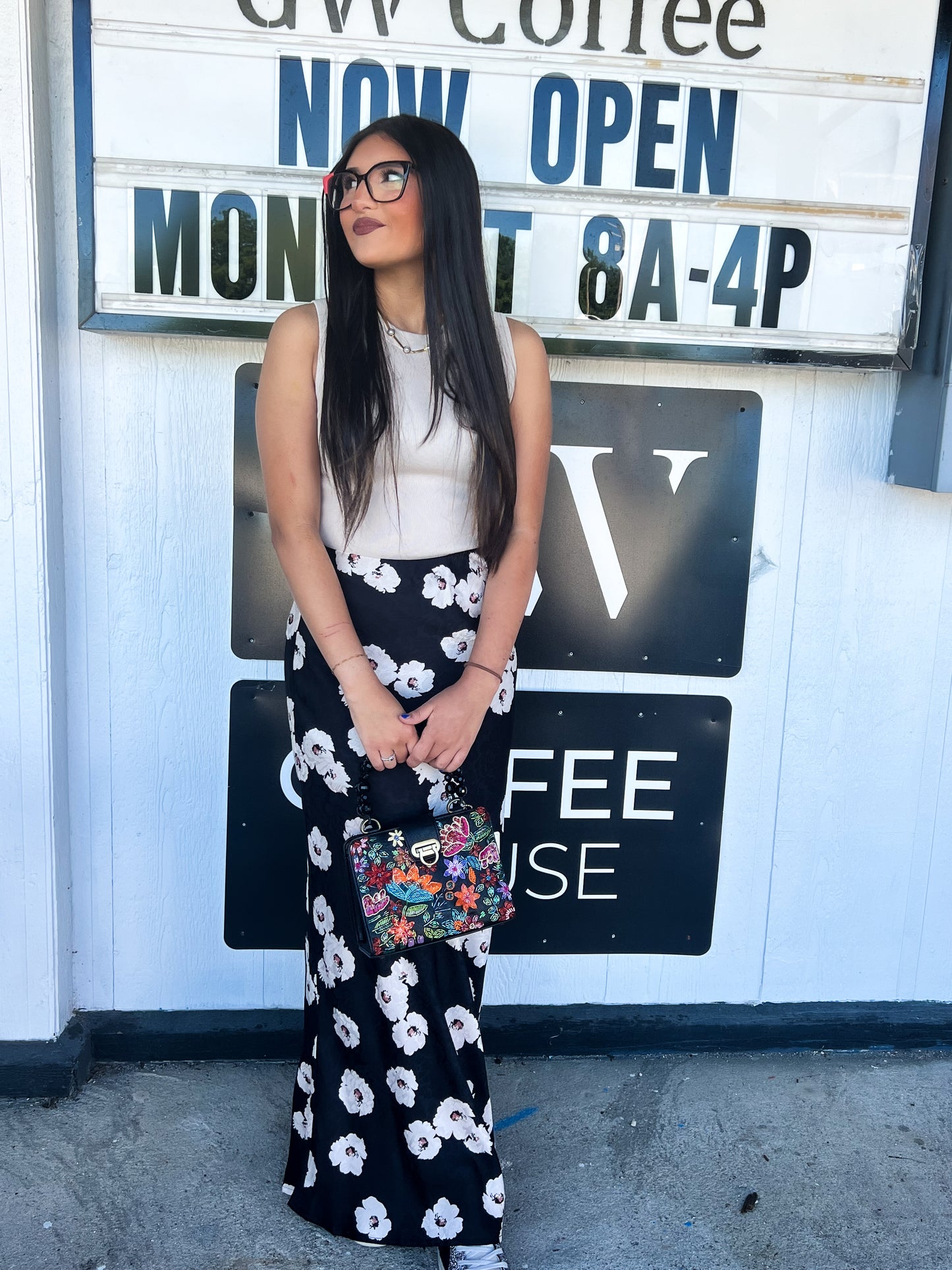 Pick a Date Floral Maxi Skirt