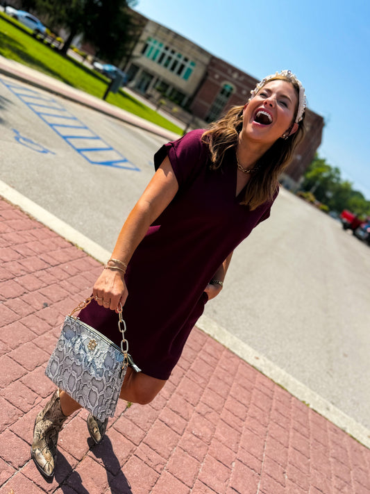 Merlot Mood Polo Dress