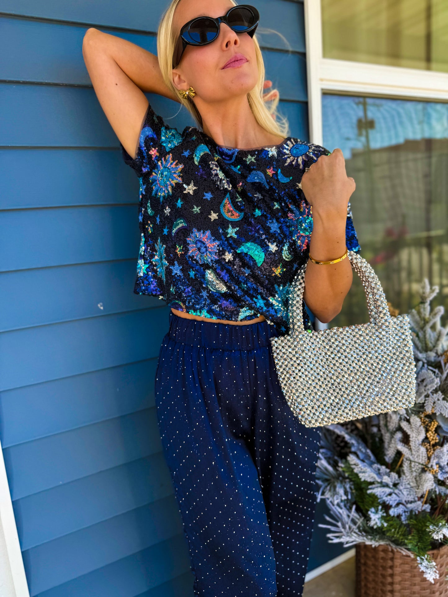 London Cosmic Sequins Top