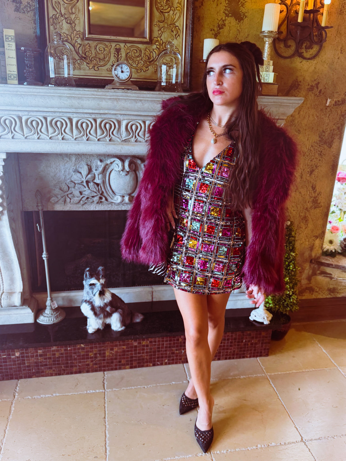 Salt Lake Merlot Fur Coat