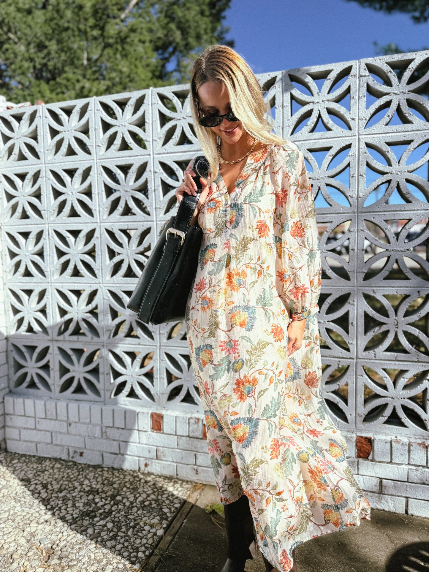 Blaire Botanical Midi Dress