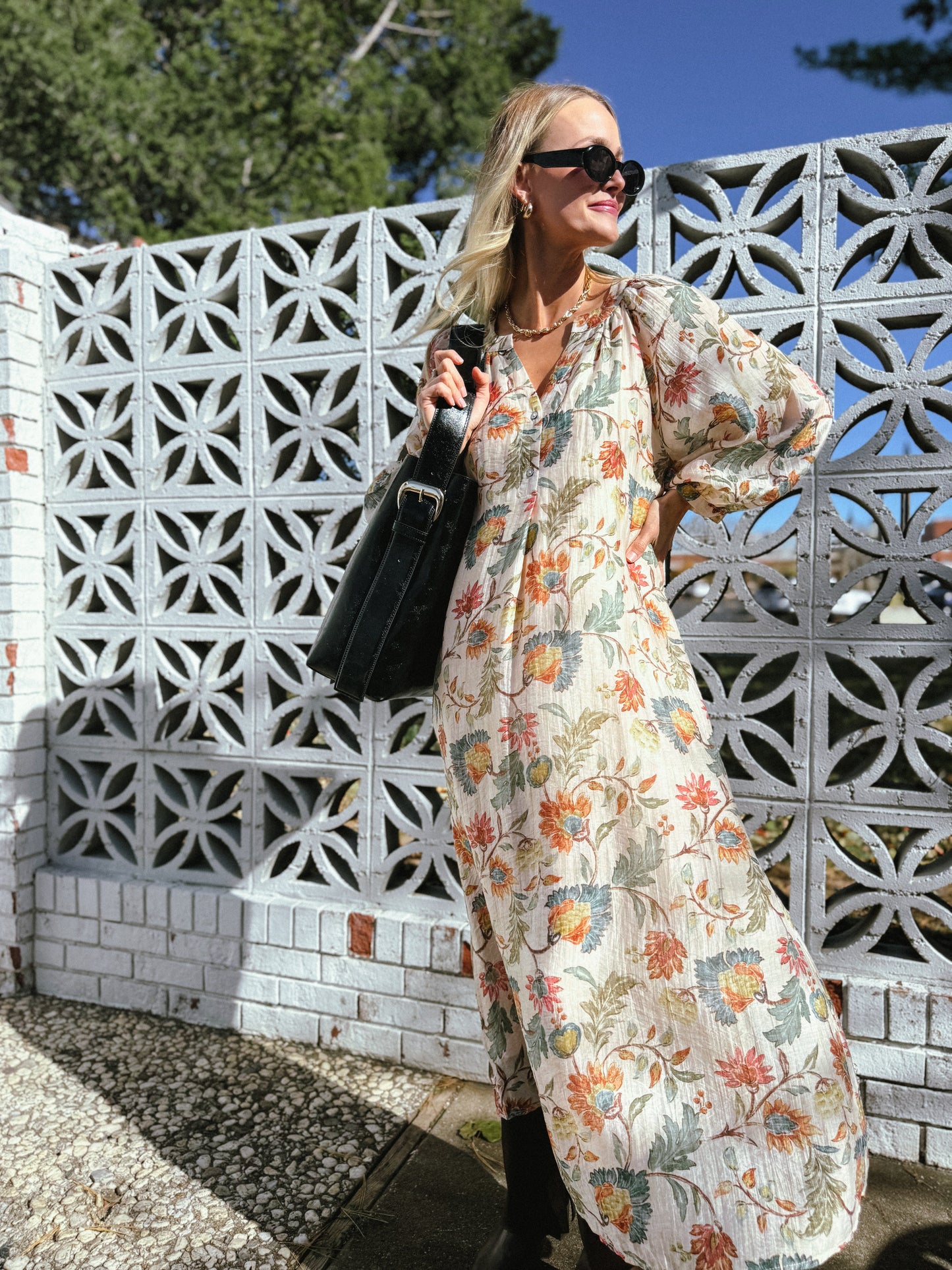 Blaire Botanical Midi Dress