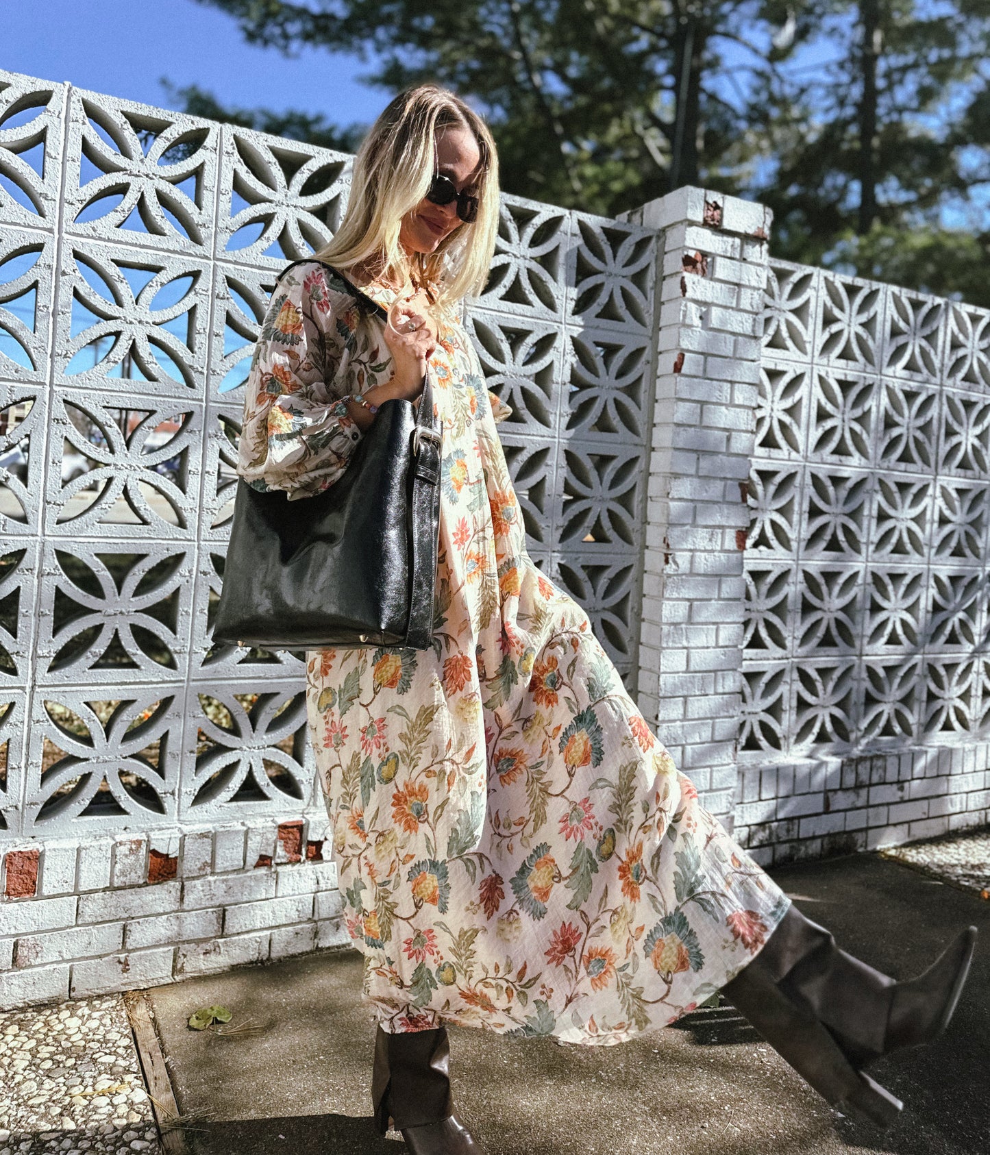 Blaire Botanical Midi Dress