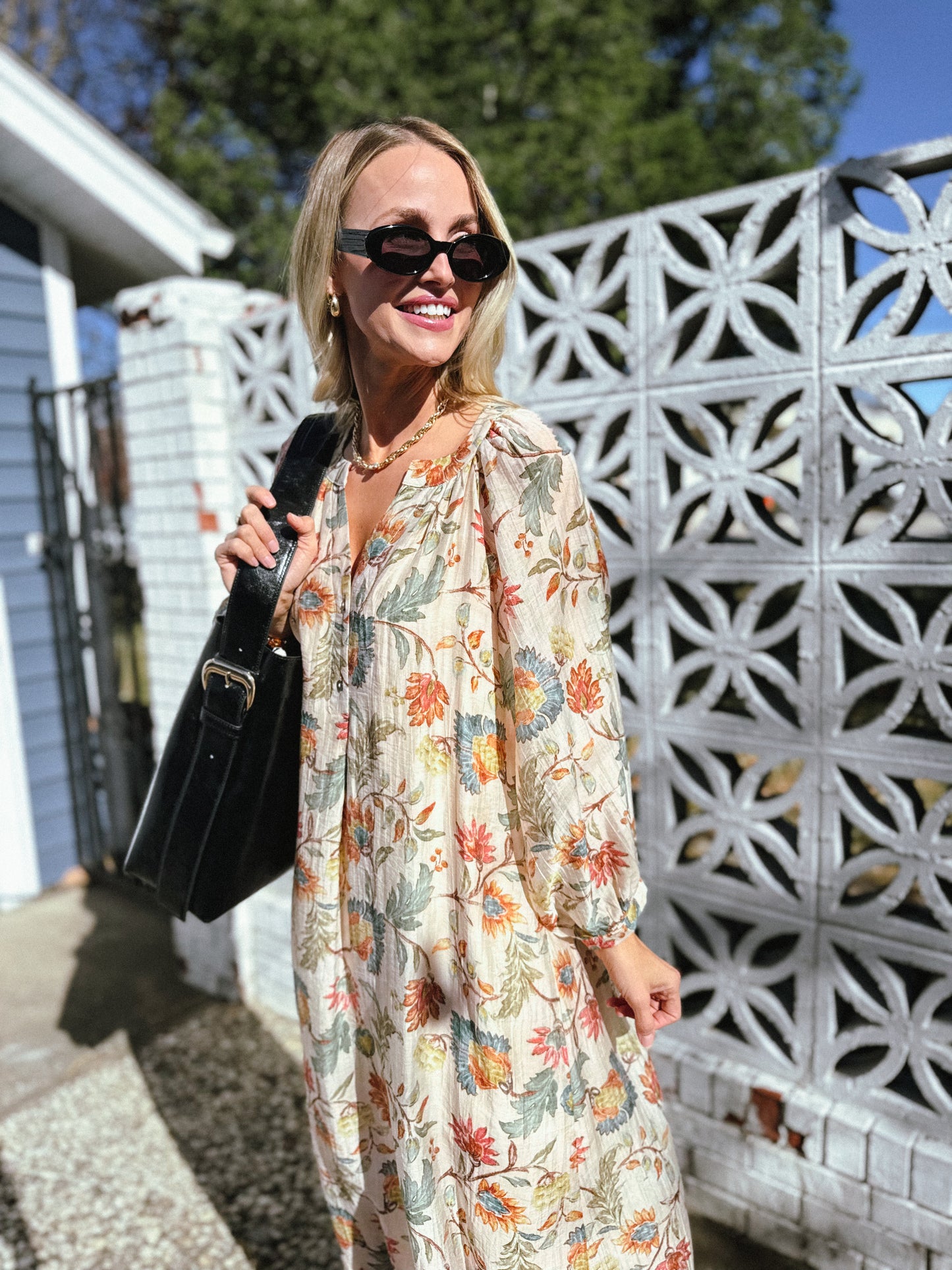 Blaire Botanical Midi Dress