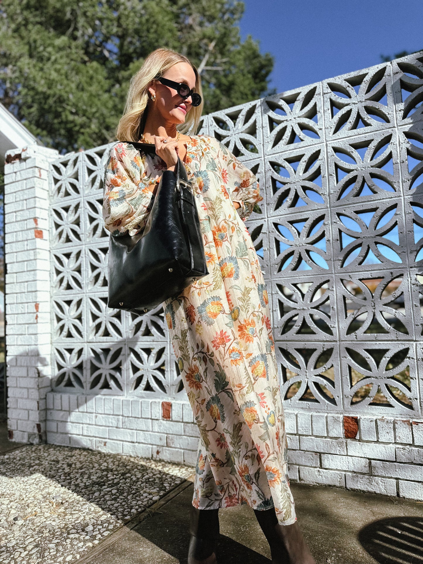 Blaire Botanical Midi Dress