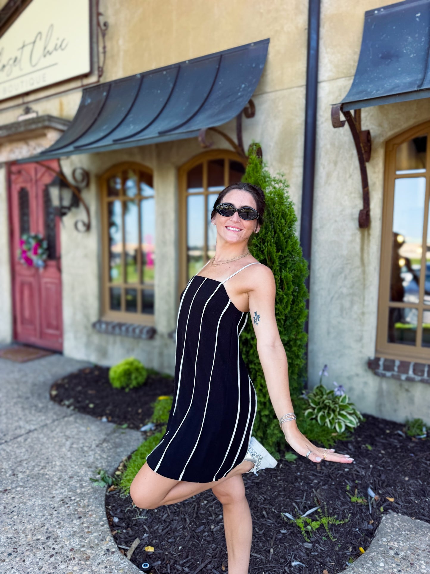Spaghetti Strap Linen Mini Dress