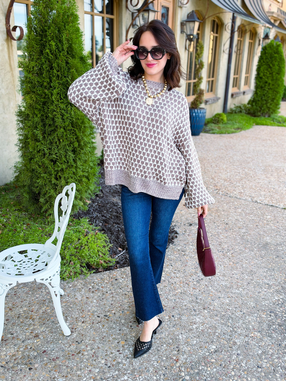 Boone Geometric Oversized Sweater