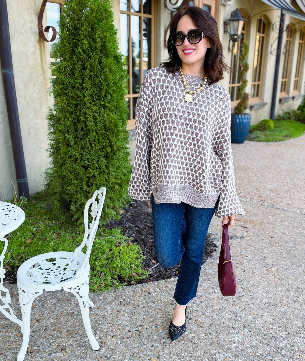 Boone Geometric Oversized Sweater