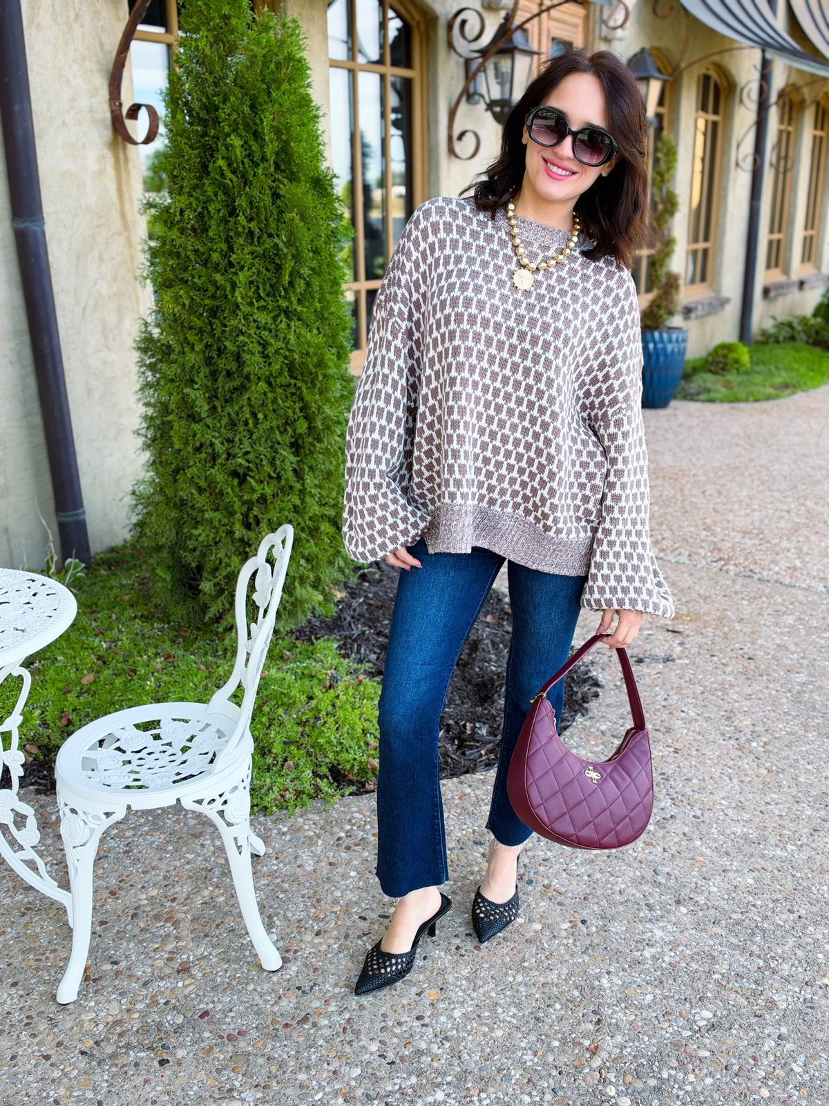 Boone Geometric Oversized Sweater