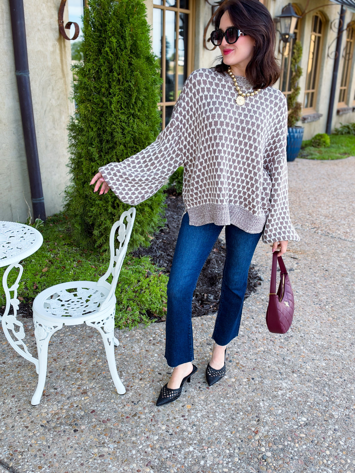 Boone Geometric Oversized Sweater