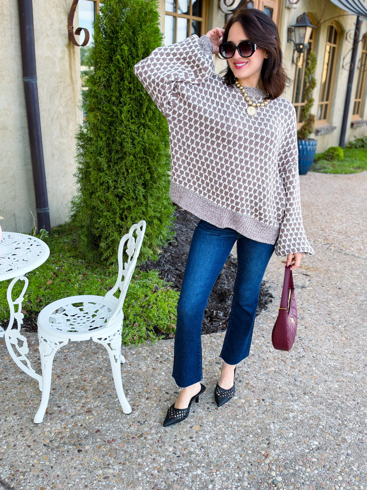 Boone Geometric Oversized Sweater
