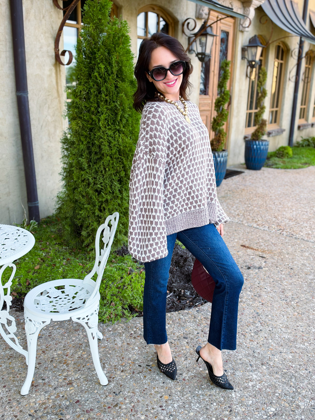 Boone Geometric Oversized Sweater