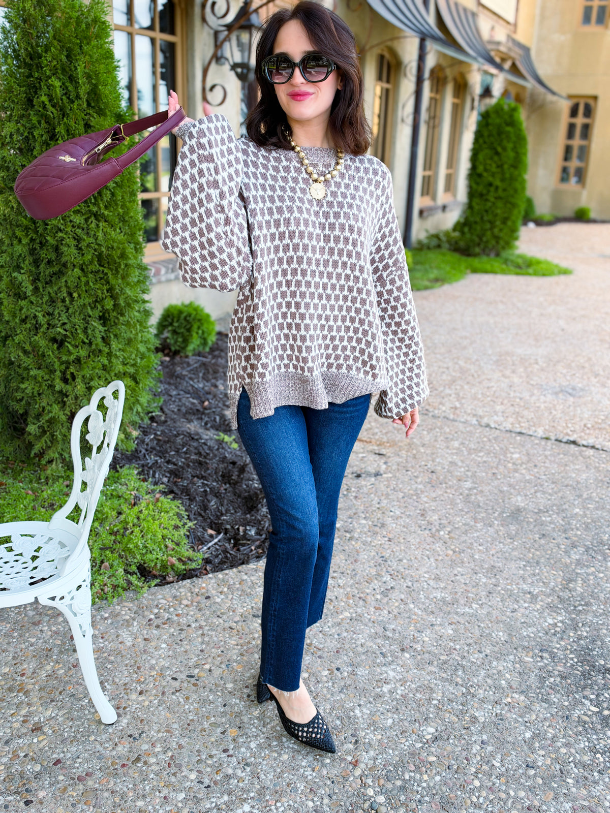 Boone Geometric Oversized Sweater