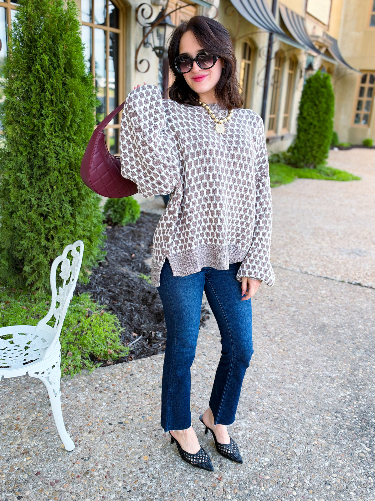Boone Geometric Oversized Sweater