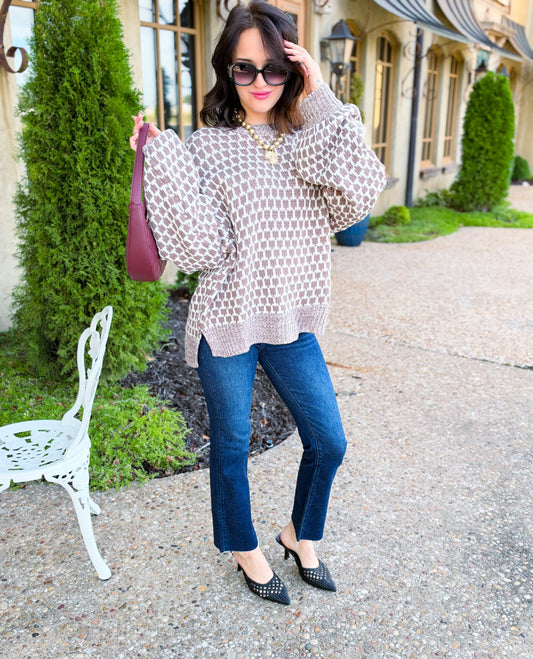 Boone Geometric Oversized Sweater