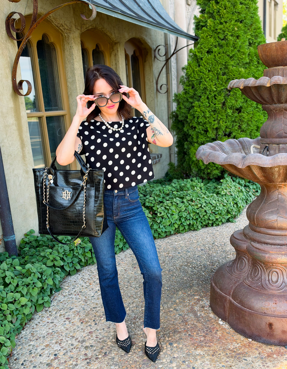 Perfectly Polished Polka Dot Top