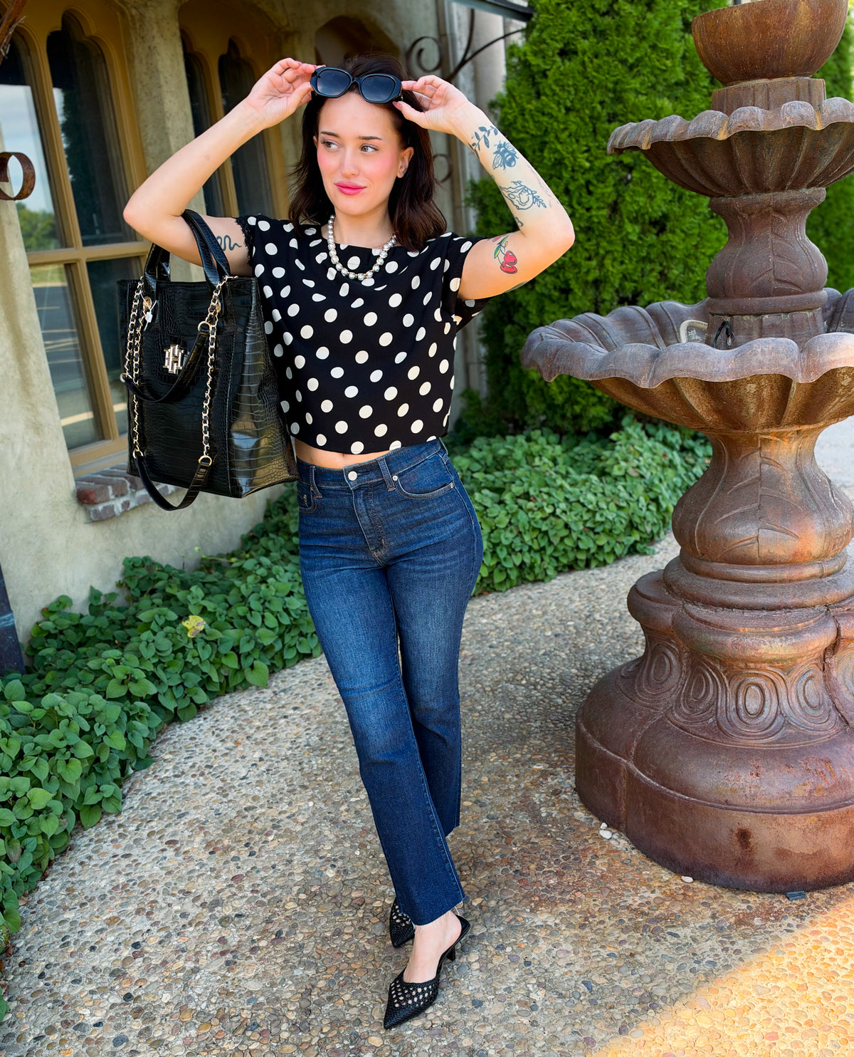 Perfectly Polished Polka Dot Top