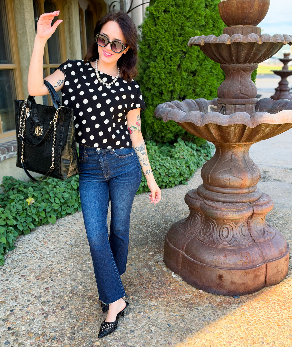 Perfectly Polished Polka Dot Top