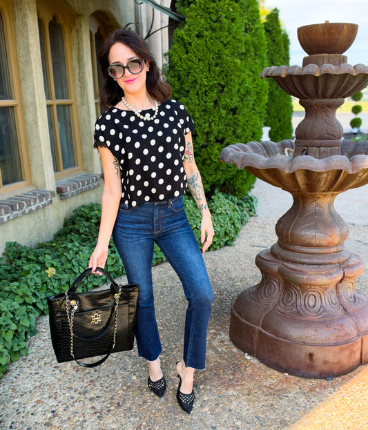 Perfectly Polished Polka Dot Top
