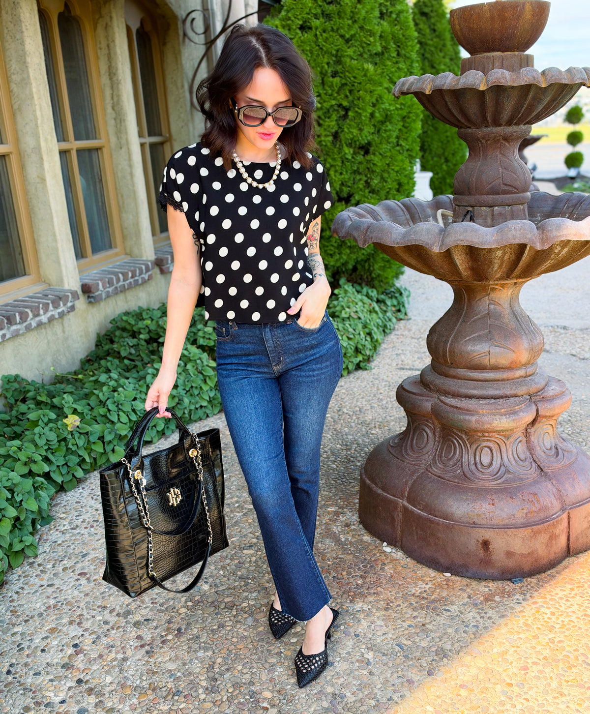 Perfectly Polished Polka Dot Top