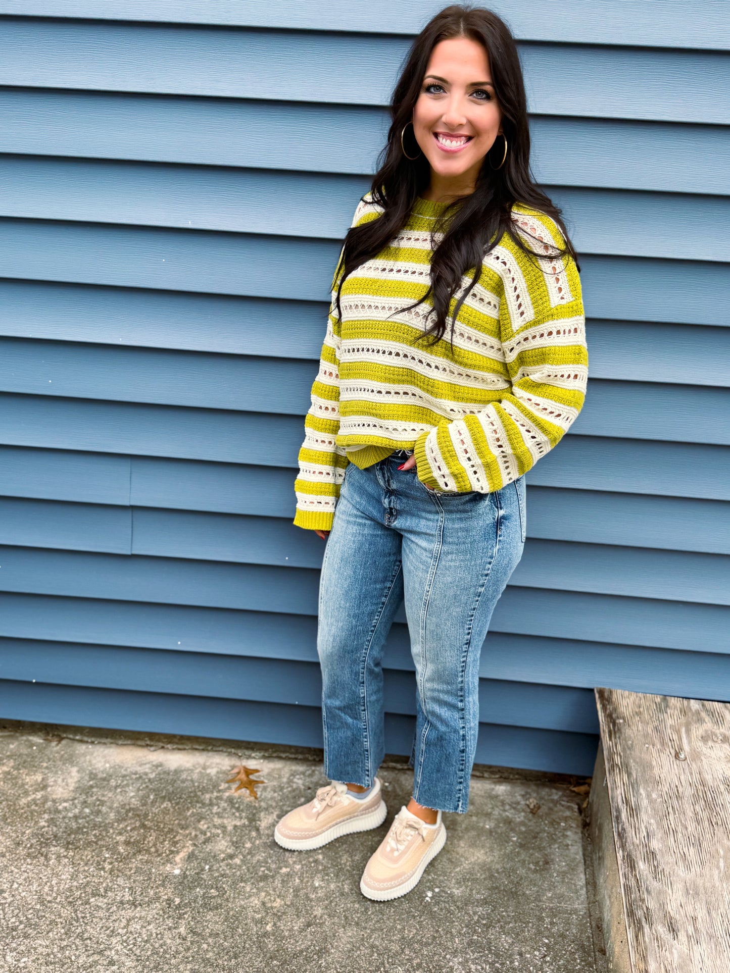 Kiwi Striped Knit Sweter